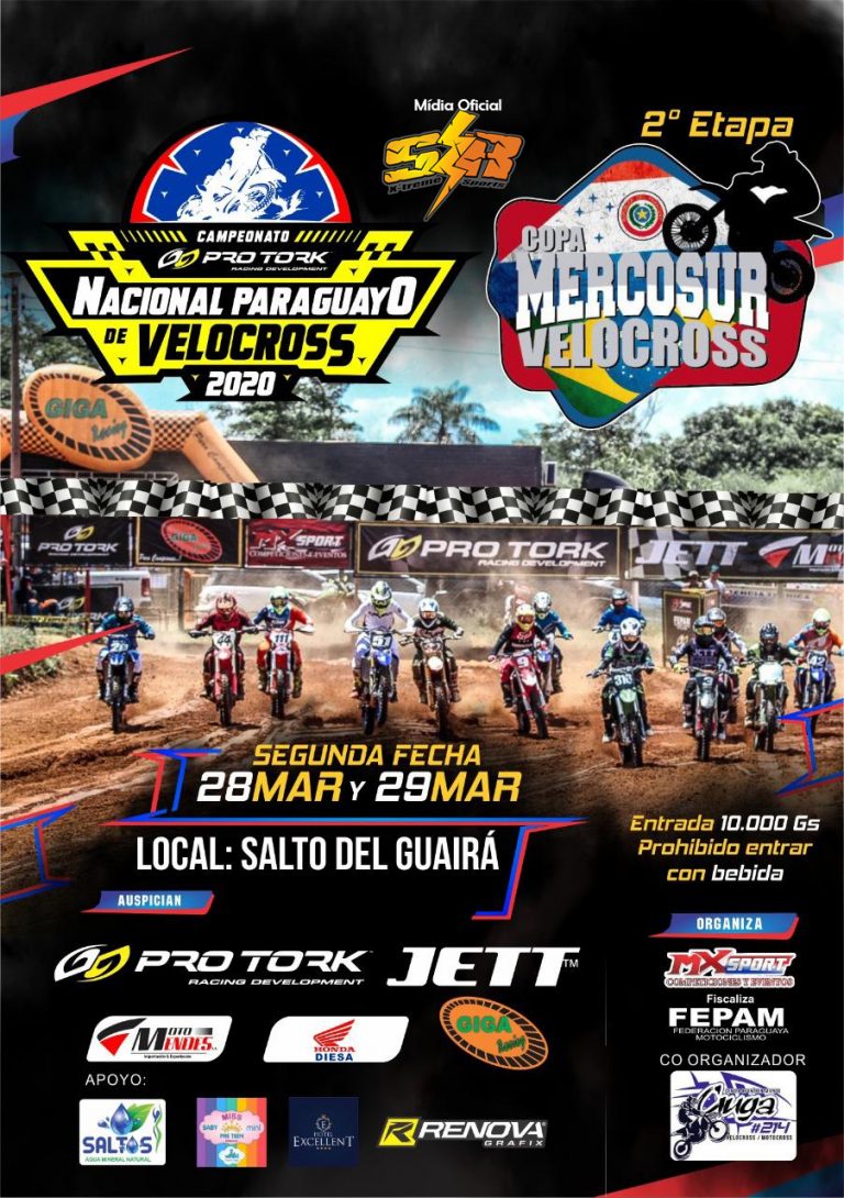 Nova data para 2ª etapa da Copa MERCOSUL de Velocross no Paraguay | 28 e 29 de março