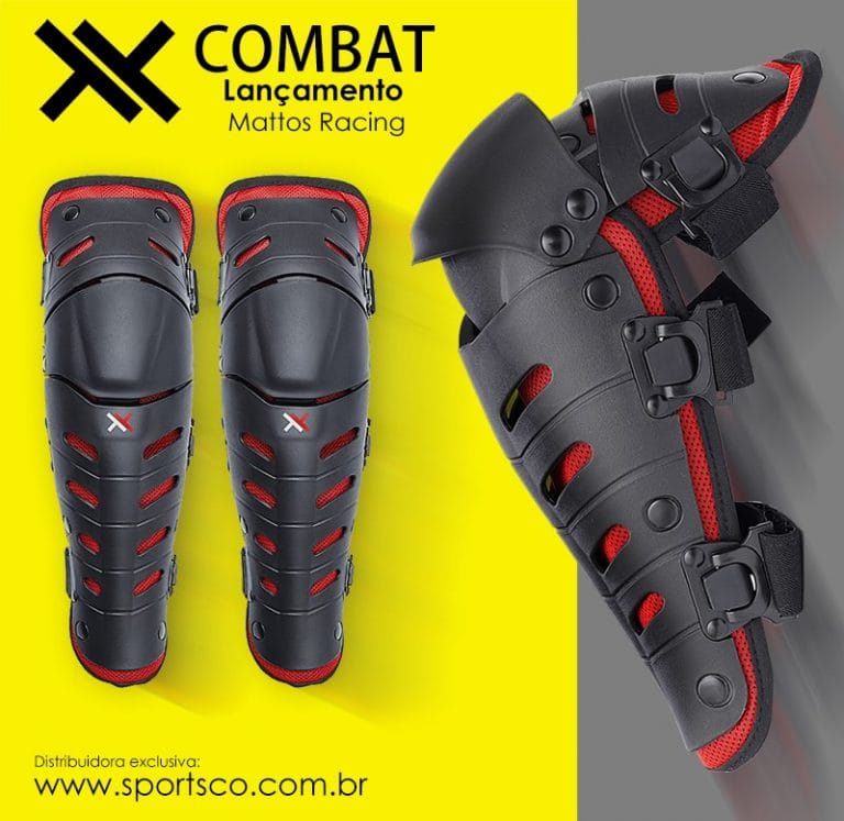 Nova joelheira biarticulada COMBAT da Mattos Racing