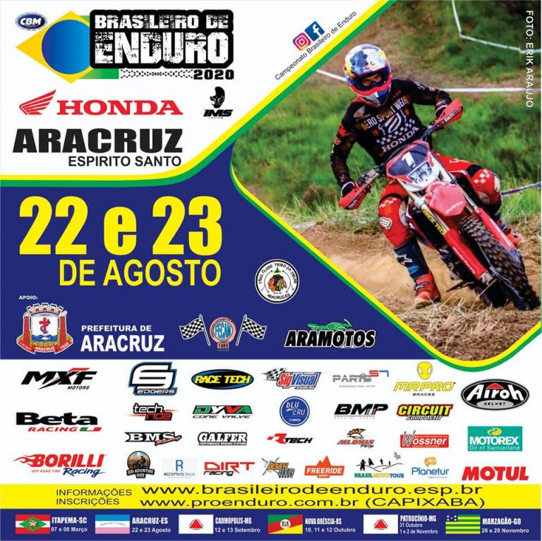 Brasileiro de Enduro de retorno marcado em agosto em Aracruz ES