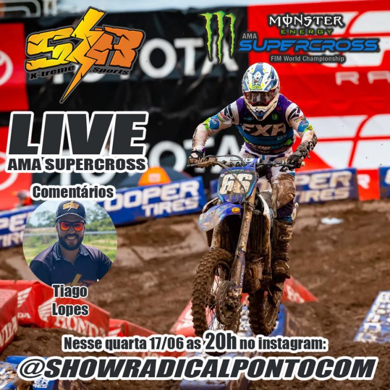 Penúltima etapa AMA SuperCross AO VIVO no Show Radical hoje!
