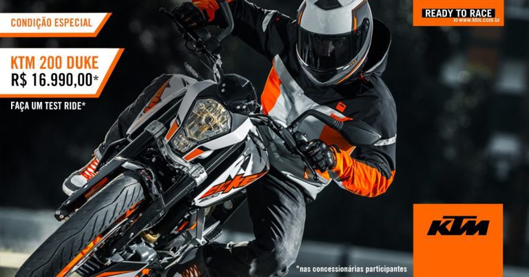 KTM 200 DUKE com condições especiais nas concessionárias