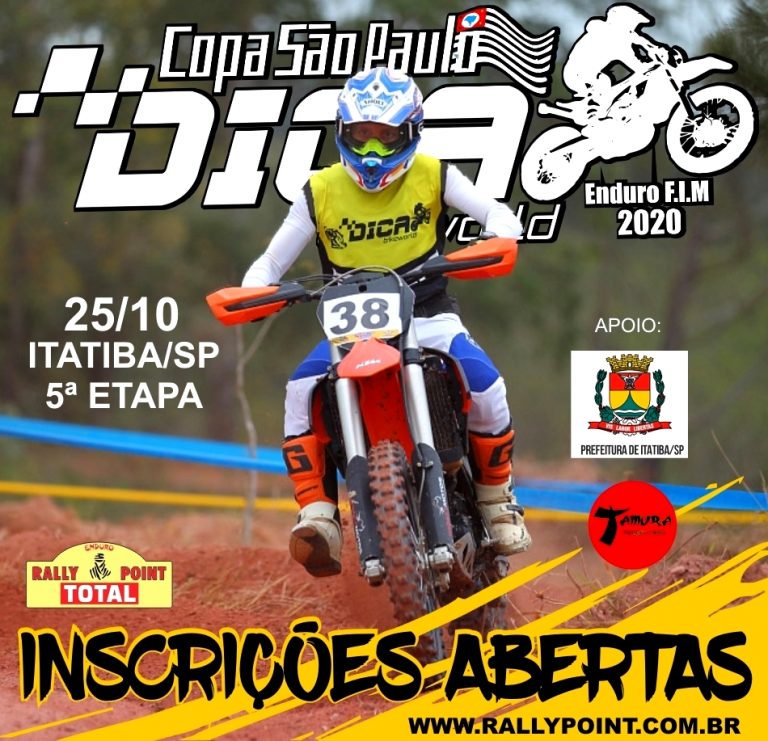 5ª etapa da Copa São Paulo Dica Bike World de Enduro FIM acontece no próximo dia 25