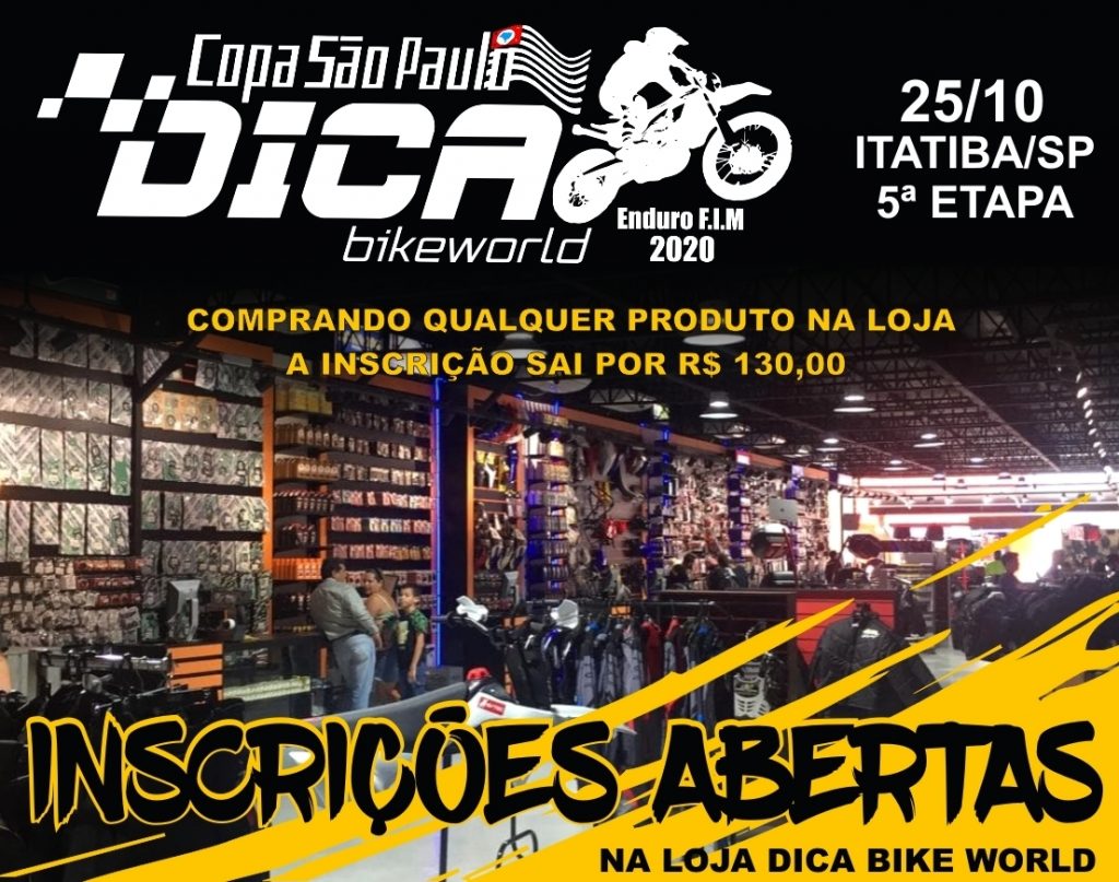5&ordf; etapa da Copa S&atilde;o Paulo Dica Bike World de Enduro FIM acontece no pr&oacute;ximo dia 25