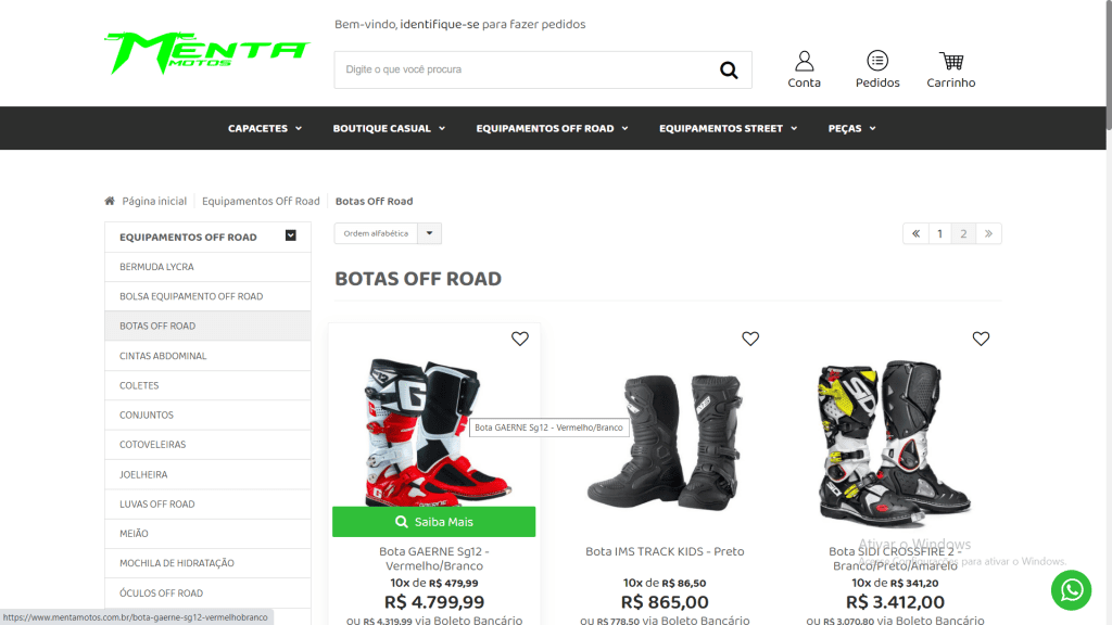 As melhores botas do mundo voc&ecirc; encontra na Menta Motos