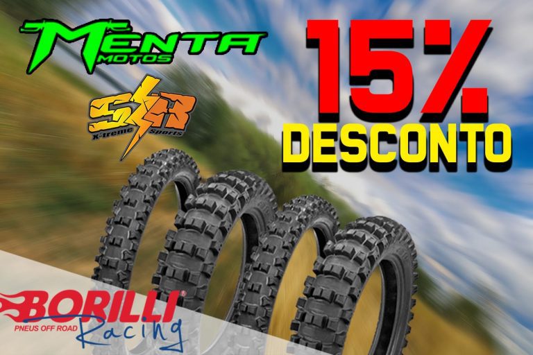 Menta Motos oferece 15% de desconto nos pneus Borilli Racing pelo Show Radical