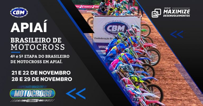 Aberta a bilheteria para a 4ª etapa do Brasileiro de Motocross em Apiaí-SP