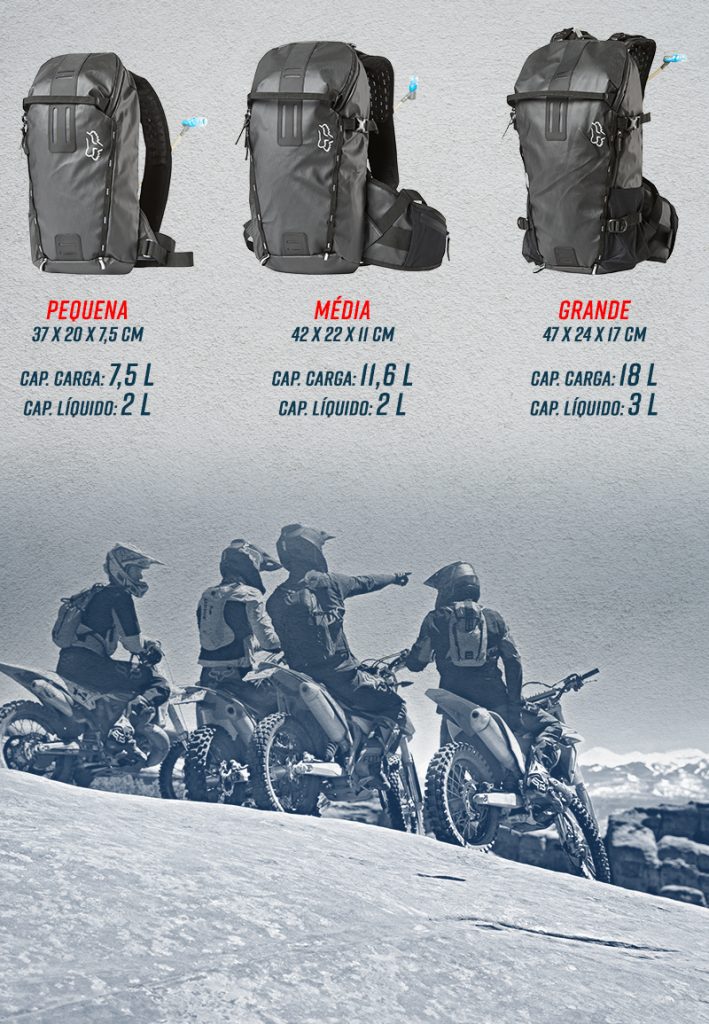 Fox Racing Brasil apresenta mochilas de hidrata&ccedil;&atilde;o Utility
