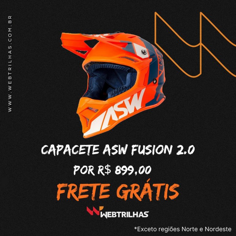 Capacete Fusion 2.0 em promoção e frete Grátis na WEB TRILHAS