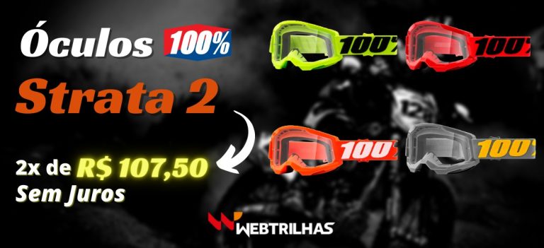Óculos 100% Strata 2 em promoção na Web Trilhas, clique aqui