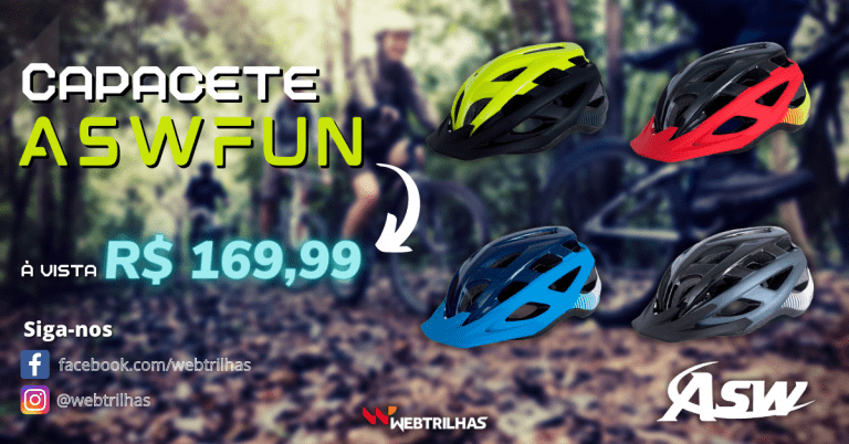 Capacete ASW Bike FUN em promoção e com direito a brinde, é só na WEB Trilhas
