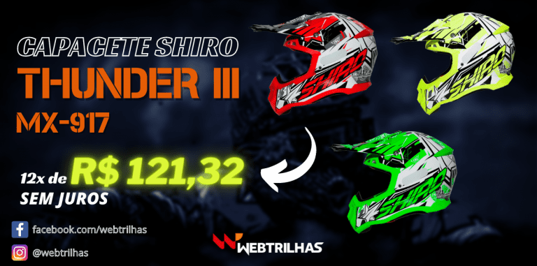 Web Trilhas apresenta oferta especial nos Shiro Capacetes, saiba mais