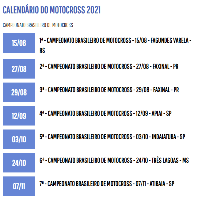 Atibaia sediar&aacute; a grande final do Brasileiro de Motocross 2021