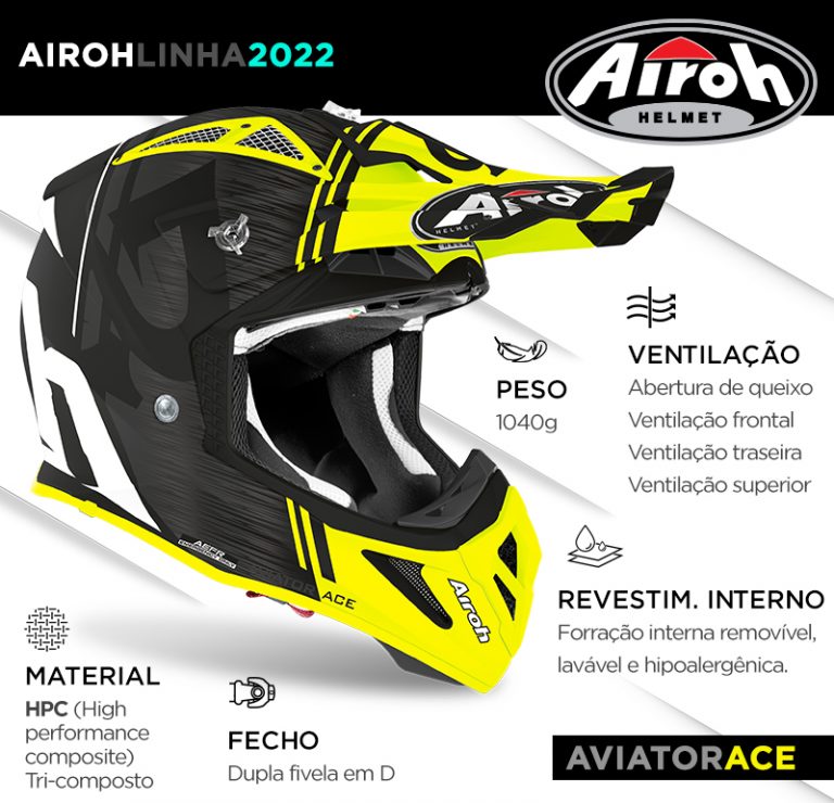 CHEGADA!! Linha Airoh 2022 no Brasil. A conceituada Performance e Segurança Italiana, em seu mais alto nível.
