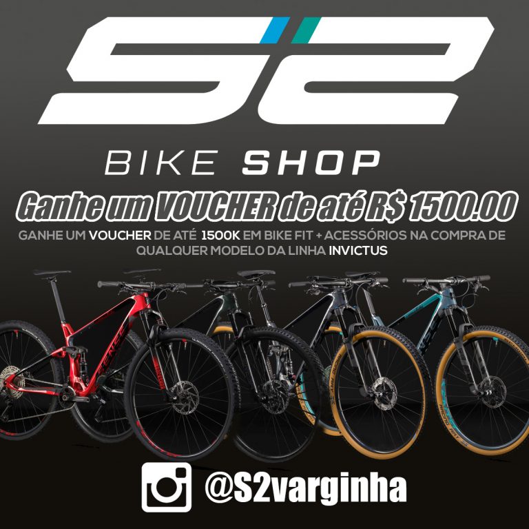 S2 Bike Shop Varginha oferece Voucher de até 1500K em acessórios na compra da linha Invictus