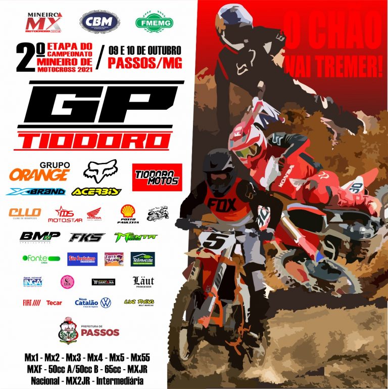 Mineiro de Motocross: 2ª etapa acontece dias 9 e 10 de outubro em Passos/MG, faça já a sua inscrição
