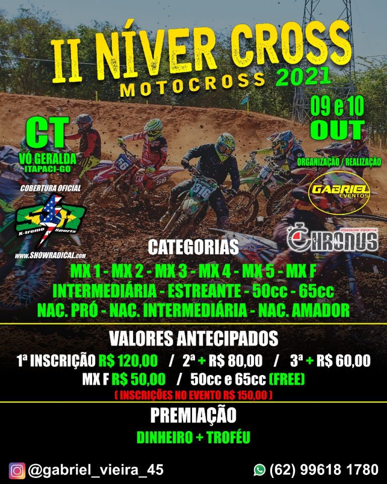 2º Níver Cross do CT Vó Geralda acontece nos dias 9 e 10 de outubro, confira a programação e premiação disponível