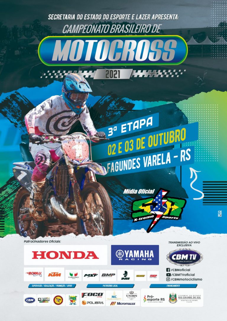 Inscrições abertas para a 3ª etapa do Campeonato Brasileiro de Motocross 2021