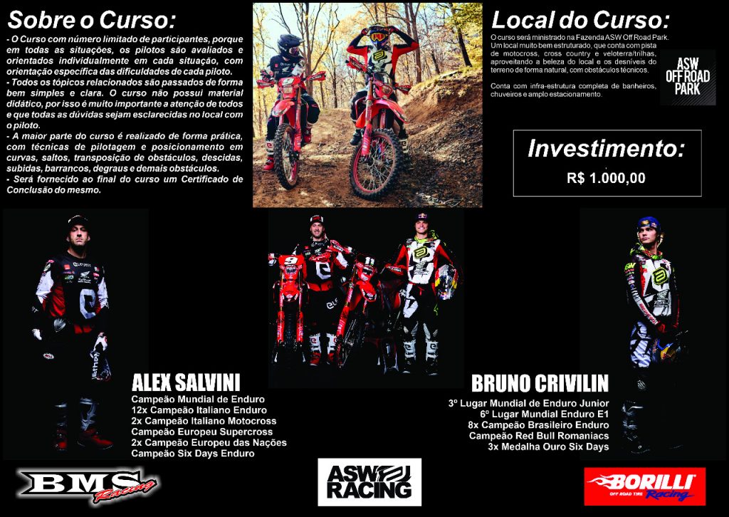 ENDURO: Curso de Pilotagem com Alex Salvini e Bruno Crivilin com a cobertura Show Radical
