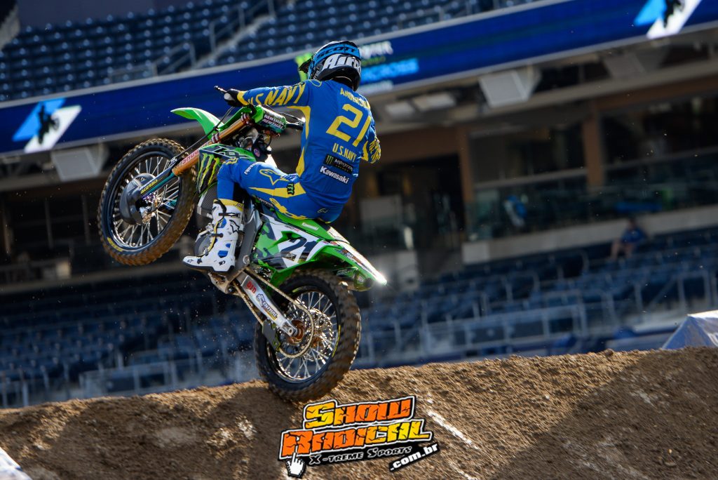 Show Radical no Press Day da 3&ordf; etapa do AMA Supercross, em San Diego