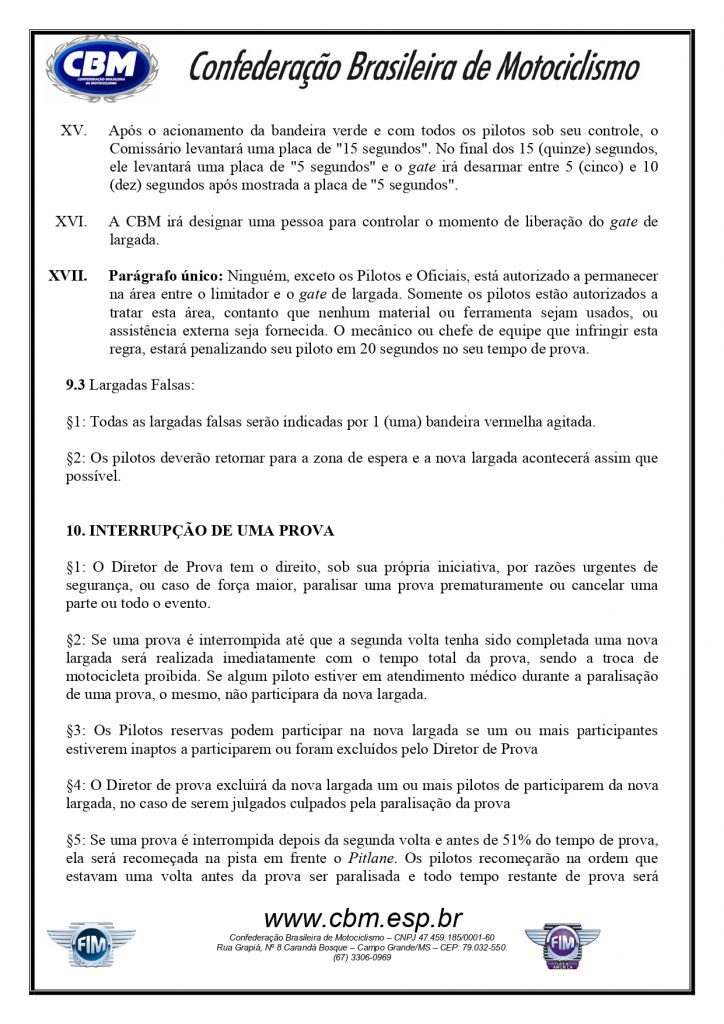 CBM divulga o regulamento do Brasileiro de Motocross 2022