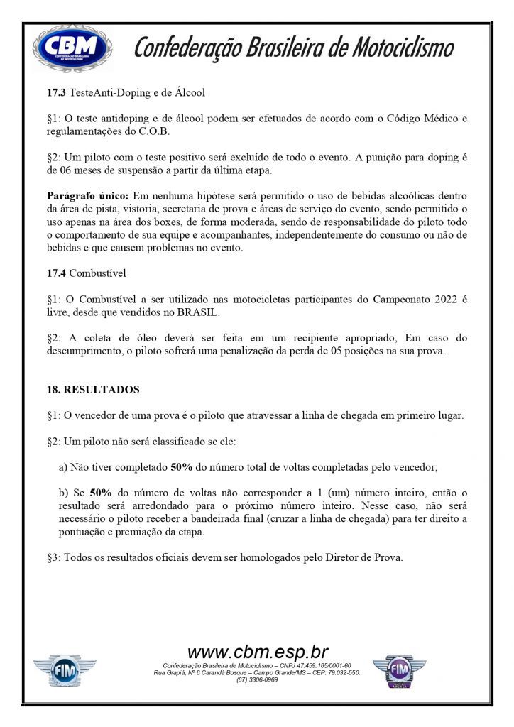 CBM divulga o regulamento do Brasileiro de Motocross 2022