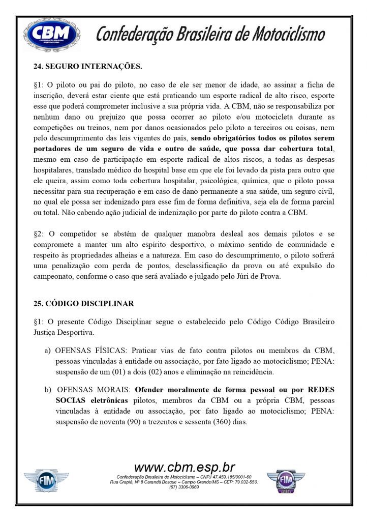 CBM divulga o regulamento do Brasileiro de Motocross 2022