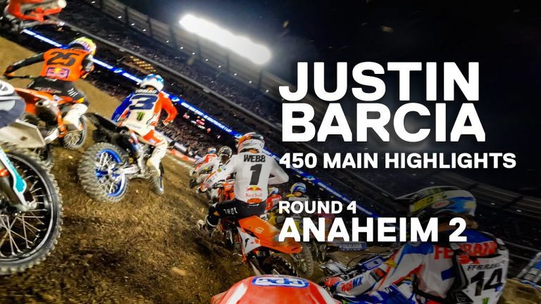 GoPro: Justin Barcia em ação no Main Event na 4ª etapa do AMA Supercross.