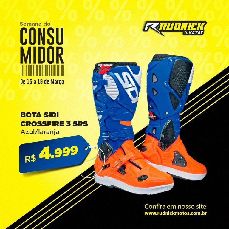 Com direito a frete grátis, Bota SIDI Crossfire é um dos destaques da “Semana do consumidor” na Rudnick Motos, confira!