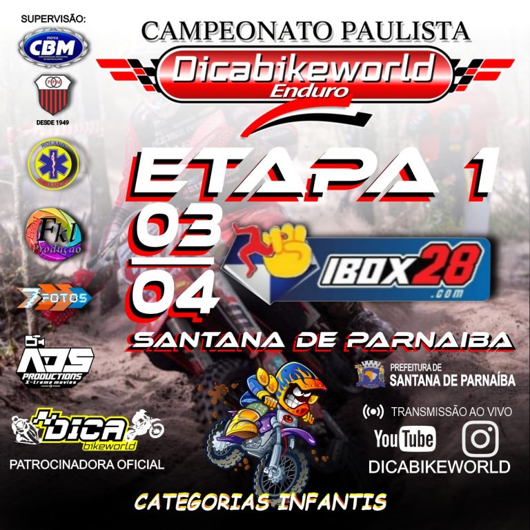 Abertura do “Paulista Dica Bike World de Enduro” acontece no dia 3 de abril, em Santana de Parnaíba/SP