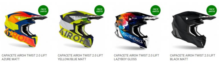 Rudnick Motos apresenta linha de capacetes Airoh disponíveis a pronta entrega e frete grátis para todo o Brasil