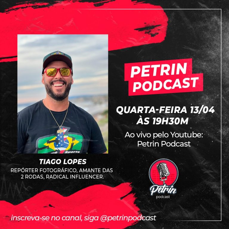 Tiago Show Radical participa hoje do “Petrin Podcast” às 19h30, assista aqui.