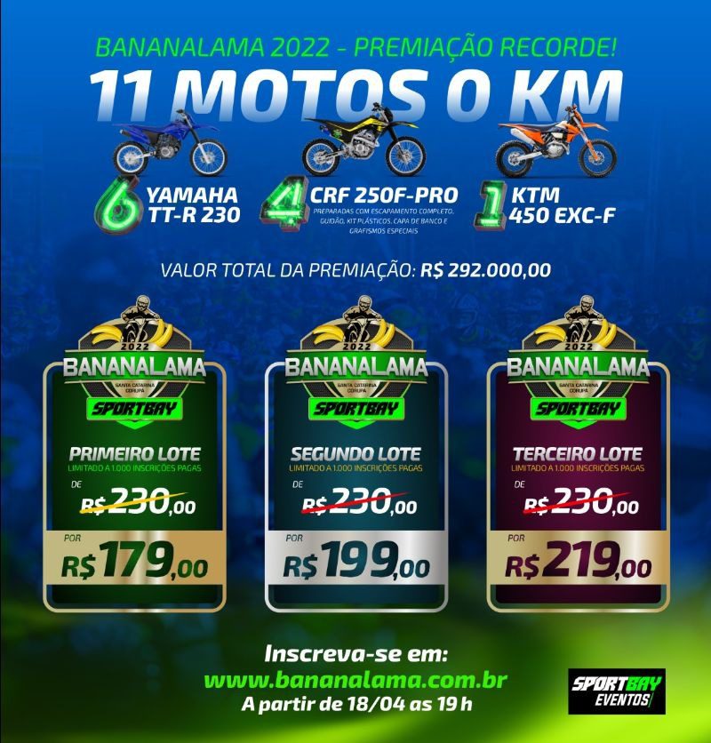 Bananalama 2022 abre as inscri&ccedil;&otilde;es nesta segunda-feira (18/4)