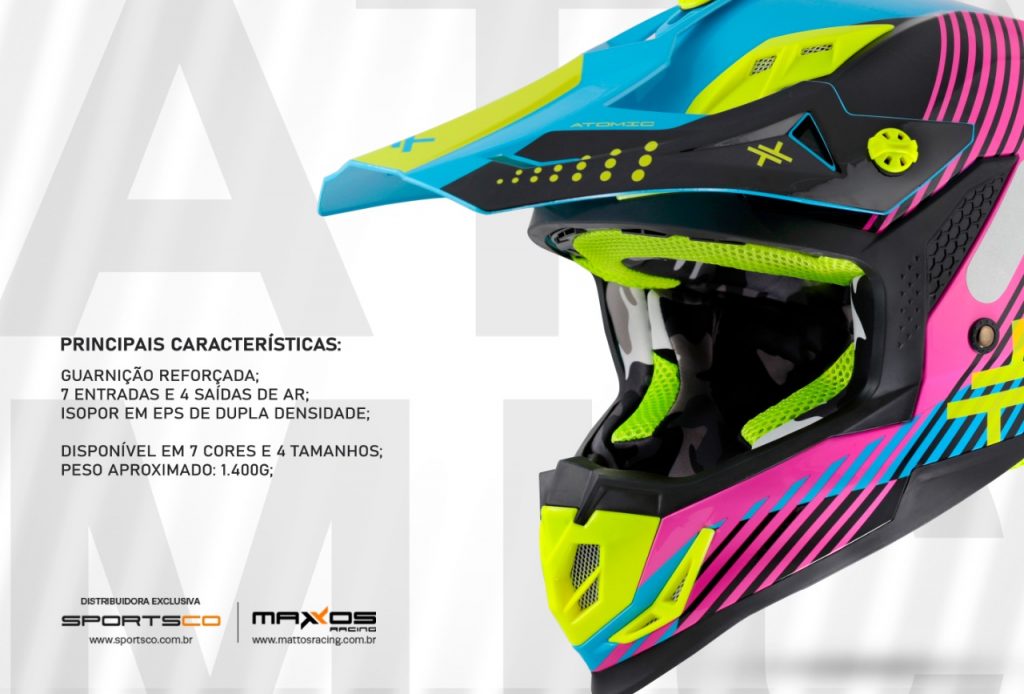Mattos Racing lan&ccedil;a nova linha de capacetes ATOMIC em primeira m&atilde;o no Show Radical