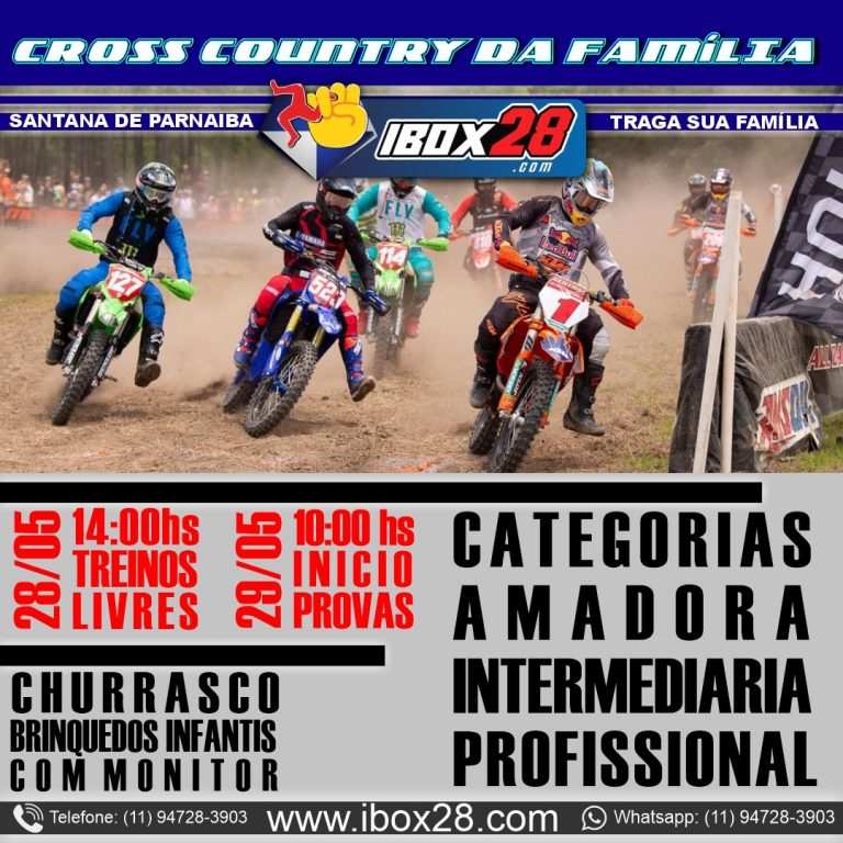 Cross Country da Família acontece nesse fim de semana, em Santana de Parnaíba/SP, no Ibox28