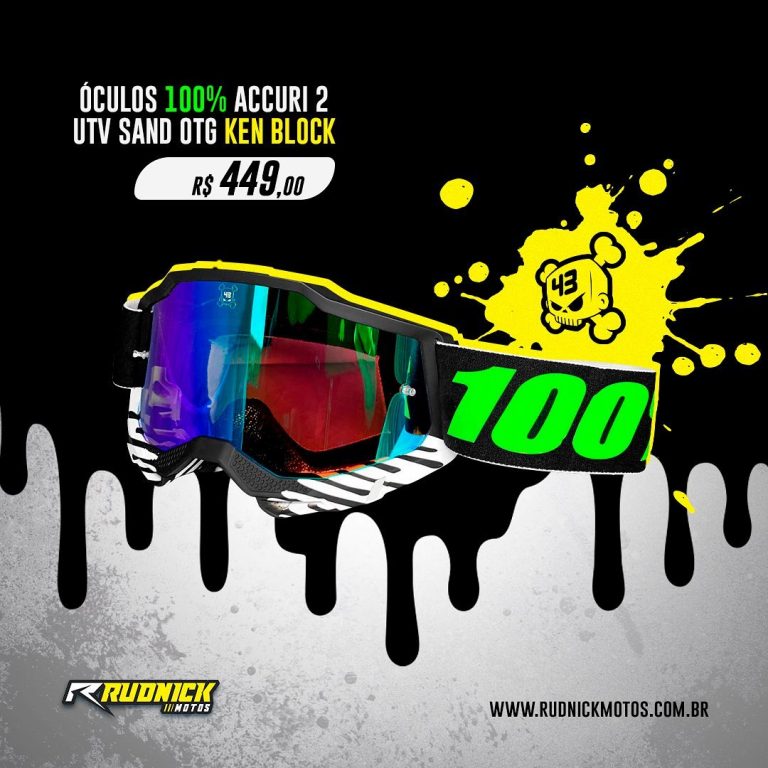 Edição limitada do óculos 100% Accuri 2, é o destaque da semana na Rudnick Motos, confira.