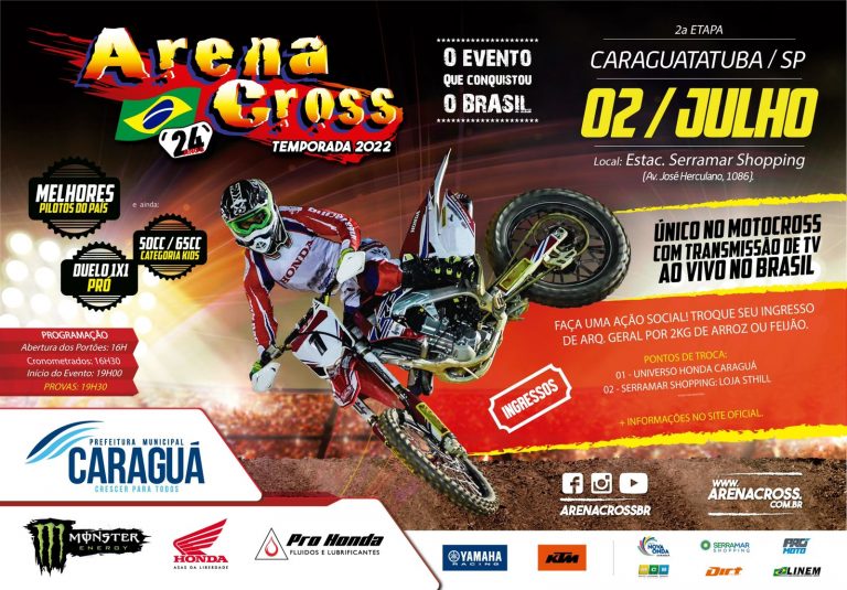 Caraguatatuba recebe segunda etapa do Arena Cross 2022
