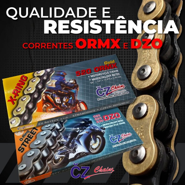 Corrente CZ Chains é o segredo das montadoras de motocicletas.
