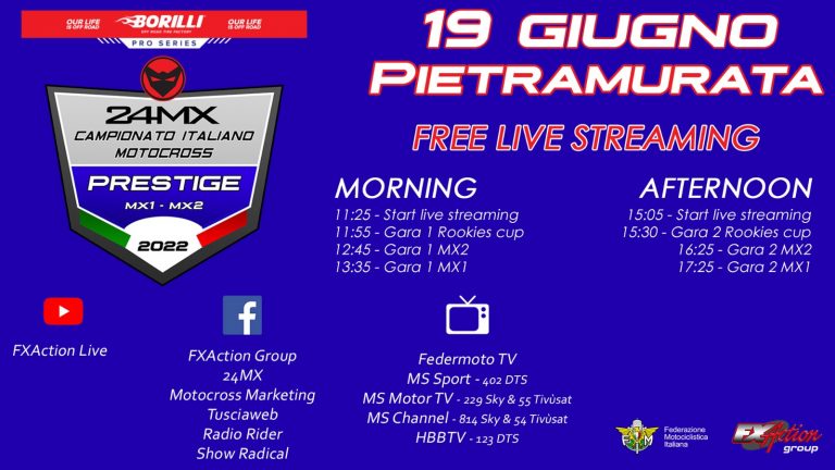 Assista com exclusividade no Show Radical, a transmissão AO VIVO da 4ª etapa do Borilli Campeonato ITALIANO de MX