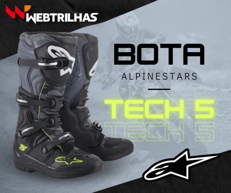 Web Trilhas apresenta bota Alpinestars Tech 5 como o destaque da semana, corra e garanta a sua!