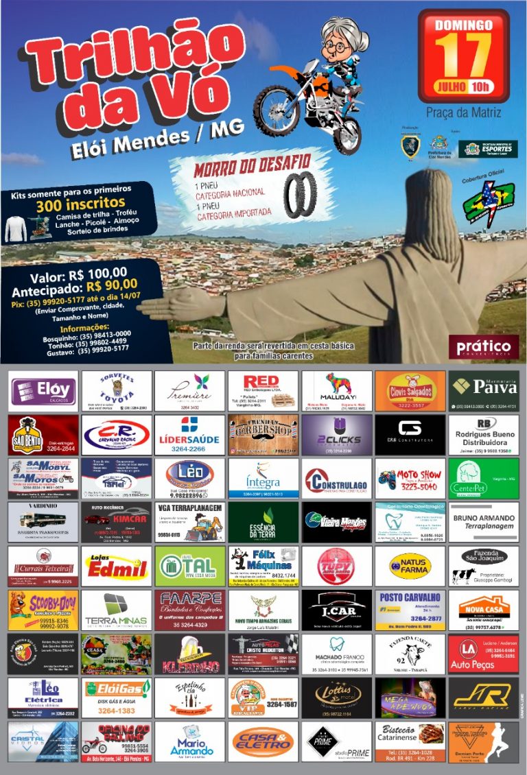 Trilhão da Vó acontece no dia 17 de julho em Elói Mendes/MG, com cobertura do Show Radical