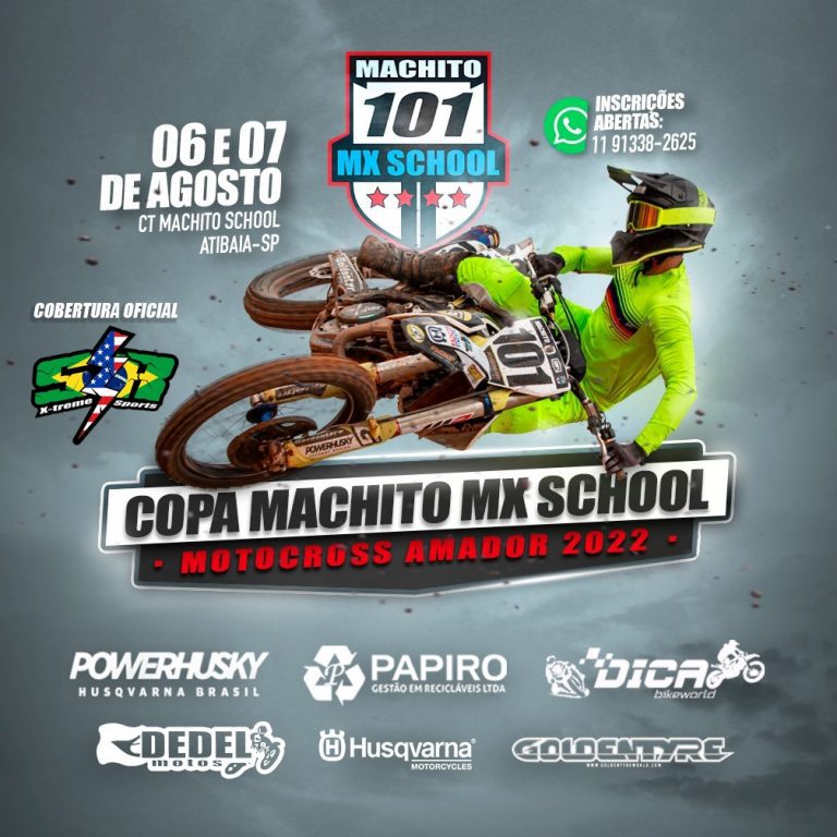 Copa Machito School de Motocross Amador acontece em Atibaia/SP nos dias 6 e 7 de agosto, com cobertura Show Radical