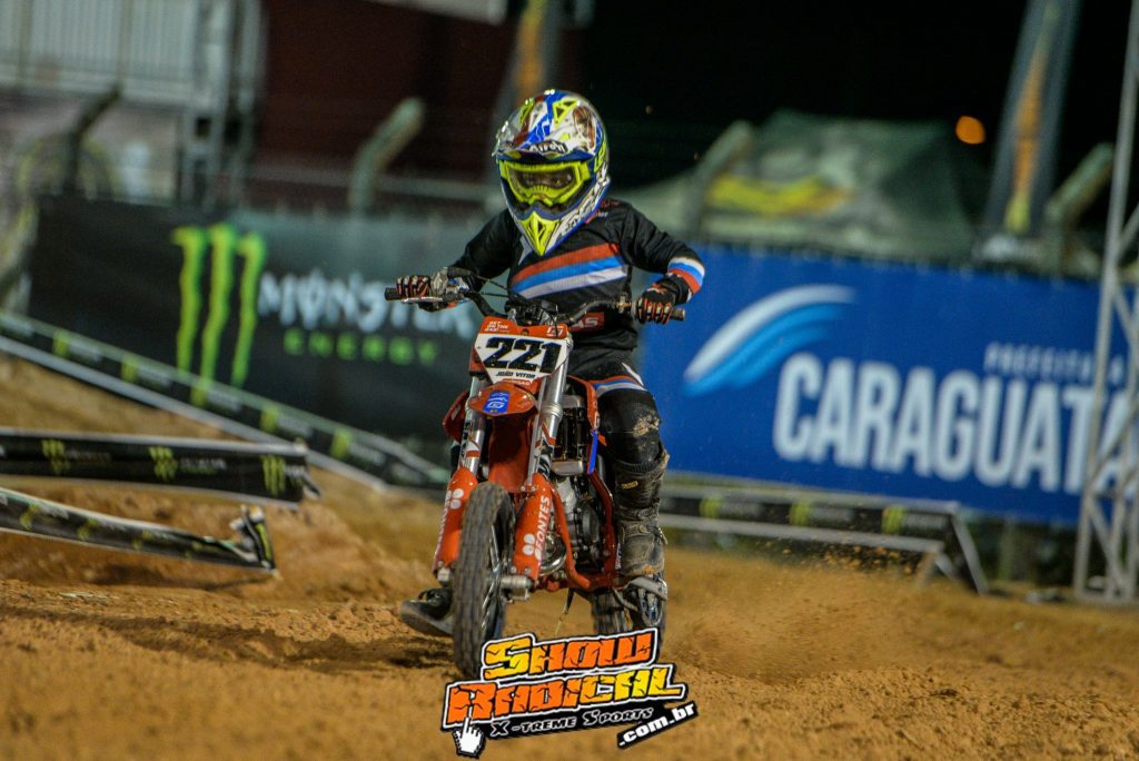 Dobradinha GasGas Brasil na 50cc do Arena Cross em Caraguatatuba-SP