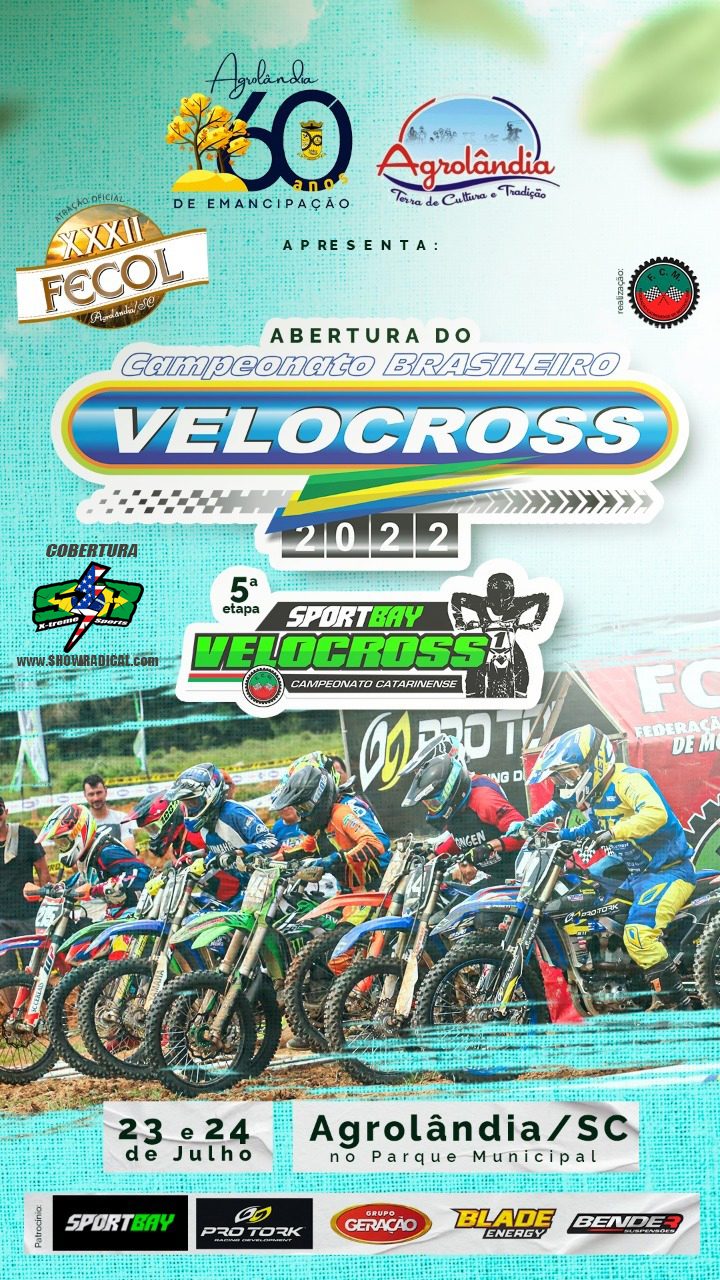 Brasileiro de Velocross acontece nesse fim de semana em Agrolândia/SC, com cobertura Show Radical.