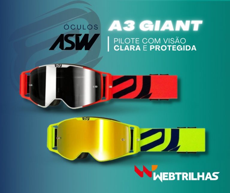 Web Trilhas apresenta óculos ASW A3 Giant como o destaque da semana, confira!