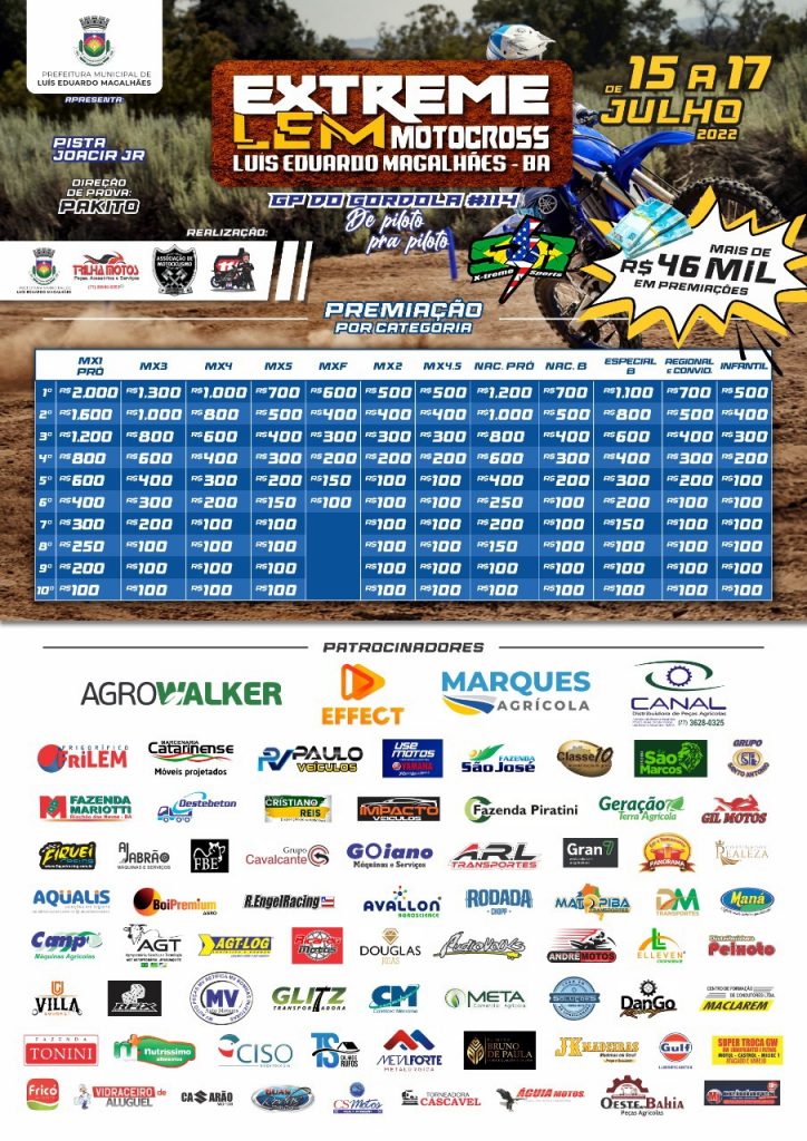 Extreme LEM Motocross, a competi&ccedil;&atilde;o que vai agitar o nordeste, acontece nos dias 15,16 e 17/07 em Lu&iacute;s Eduardo Magalh&atilde;es/BA, com cobertura Show Radical