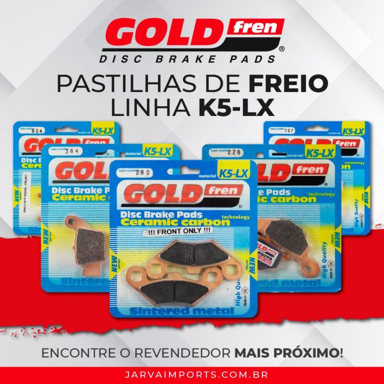 Conheça a pastilha de freio K5-LX Gold Fren e tenha frenagens ainda mais precisas no off road.