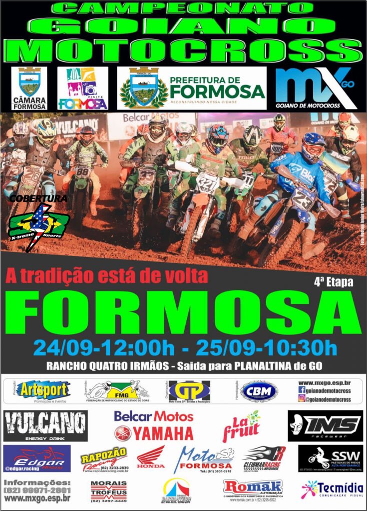 4&ordf; etapa do Goiano de Motocross acontece nos dias 24 e 25 de setembro em Formosa/GO, com cobertura do Show Radical.