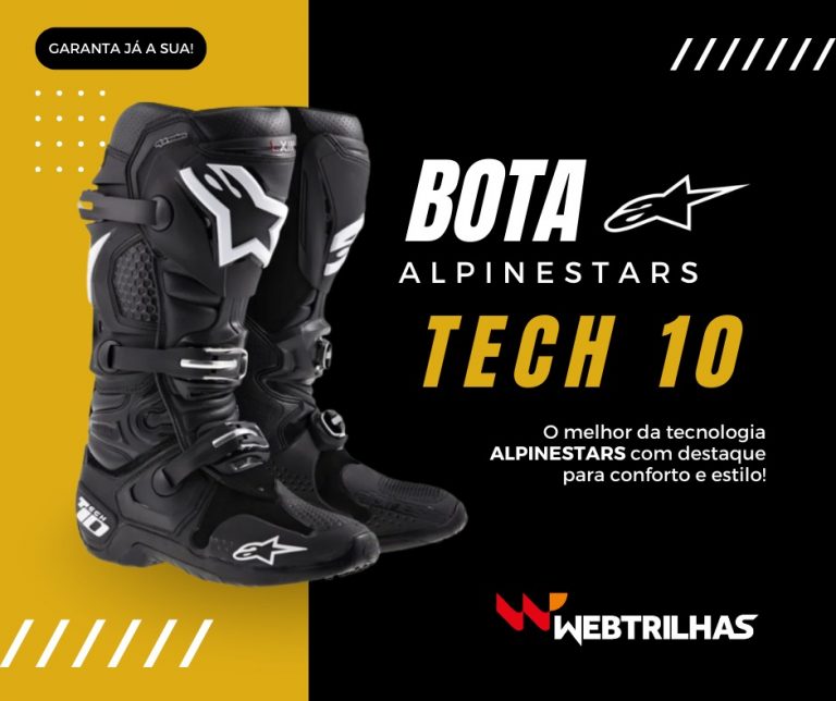 Destaques da semana Web Trilhas: Confira a Bota Alpinestars Tech 10 e Case de Óculos 100%