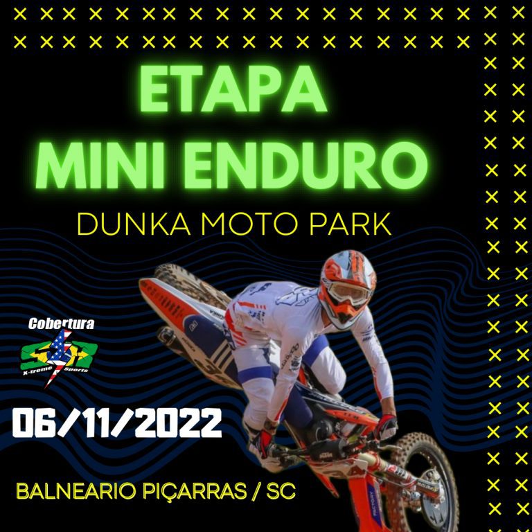 Lucas Dunka, realiza Mini Enduro no Dunka Moto Park em Piçarras SC com a cobertura Show Radical