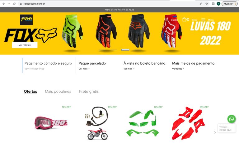 Conheça a loja FIQUEI Racing de Anápolis GO para todo Brasil com vendas online